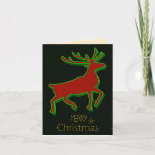 Reindeer Merry Christmas Card