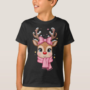 Reindeer Merry Christmas Cute Girl Women Kids Tank