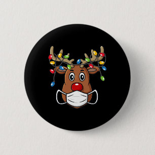 Reindeer Merry Christmas Fun Xmas 1 6 Cm Round Badge