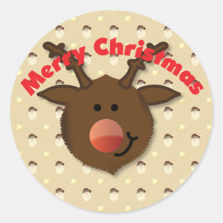 Reindeer Merry Christmas sticker