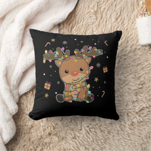 Reindeer Merry Christmas Winter Animals Deer Cushion