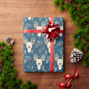 Reindeer Mistletoe Christmas Eve Wrapping Paper