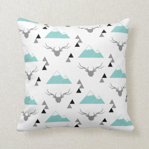 Reindeer mounts green cushion