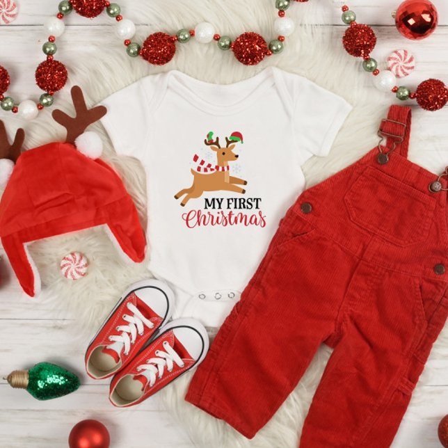 Reindeer My First Christmas Baby Bodysuit (Creator Uploaded)