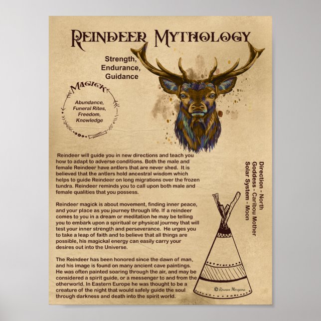 REINDEER MYTHOLOGY POSTER (Front)
