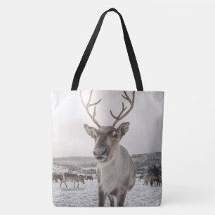 Reindeer Nature Photo Tote Bag