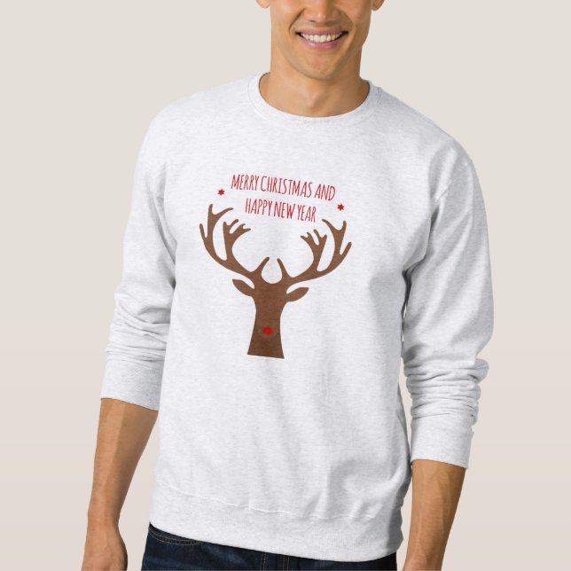 Reindeer Noel Emblem Sweatshirt (Front)