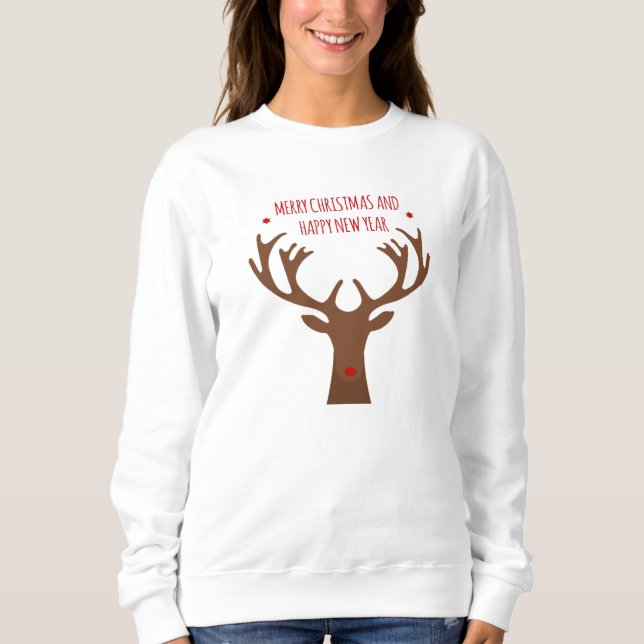 Reindeer Noel Emblem Sweatshirt (Front)