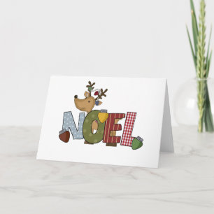 Reindeer Noel Holiday Tshirts and Gifts Card