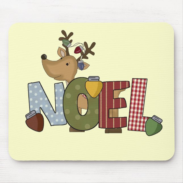 Reindeer Noel Holiday Tshirts and Gifts Mouse Pad (Front)