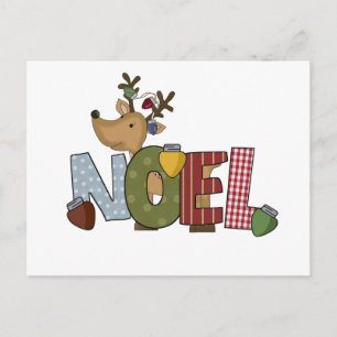 Reindeer Noel Holiday Tshirts and Gifts Postcard
