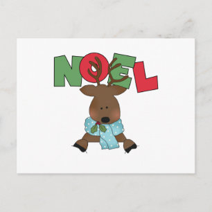 Reindeer Noel Tshirts and Gifts Holiday Postcard