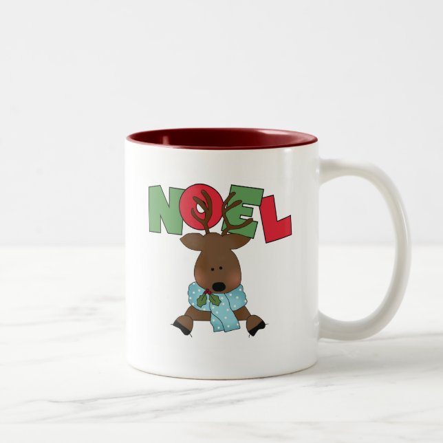 Reindeer Noel Tshirts and Gifts Two-Tone Coffee Mug (Right)
