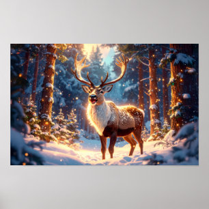 Reindeer of Santa Claus Poster