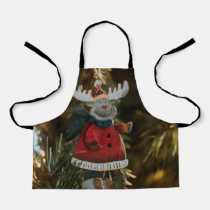Reindeer Ornament Christmas Apron