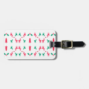 REINDEER PATTERN LUGGAGE TAG