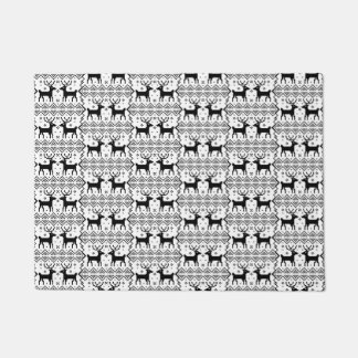 Reindeer Pattern Winter Theme Holiday Christmas Doormat