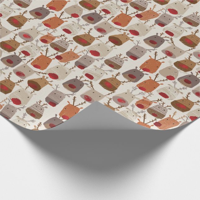 Reindeer Pattern WrappingPaper (Corner)