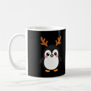 Reindeer Penguin Christmas Coffee Mug