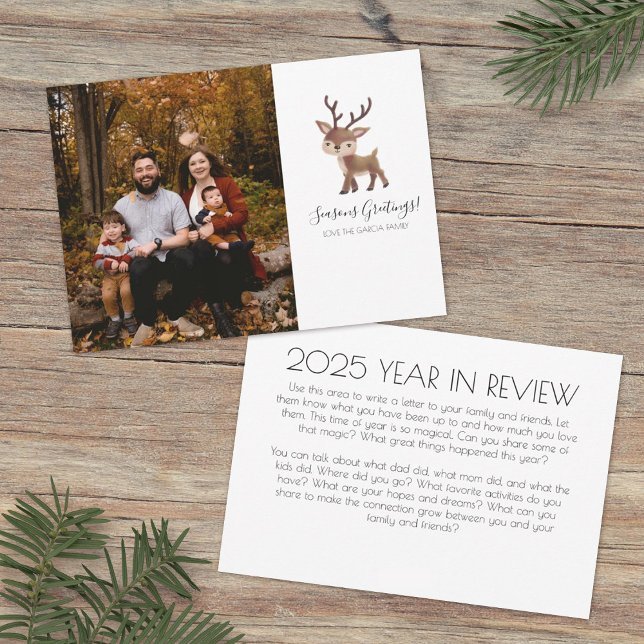 Reindeer Photo Christmas Card (Creator Uploaded)