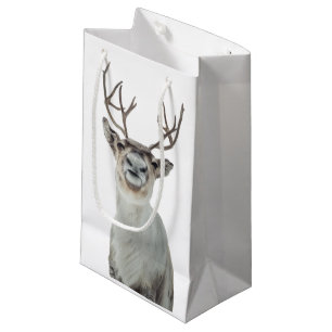 Reindeer Photo Small Gift Bag