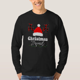 Reindeer plaid Christmas squad Matching Family Chr T-Shirt