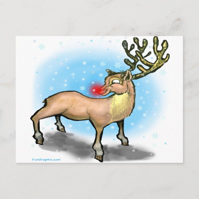 Reindeer Postcard (Front)