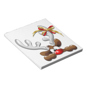 Reindeer Puzzled Funny Christmas Character Notepad