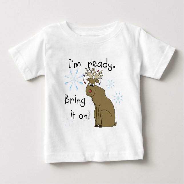 Reindeer Ready for Christmas Tshirts and Gifts (Front)