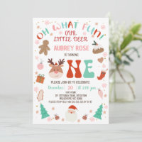 Reindeer Red Oh What Fun Christmas 1st Birthday