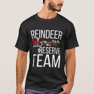 Reindeer Reserve Team Funny Sloth Christmas T-Shirt