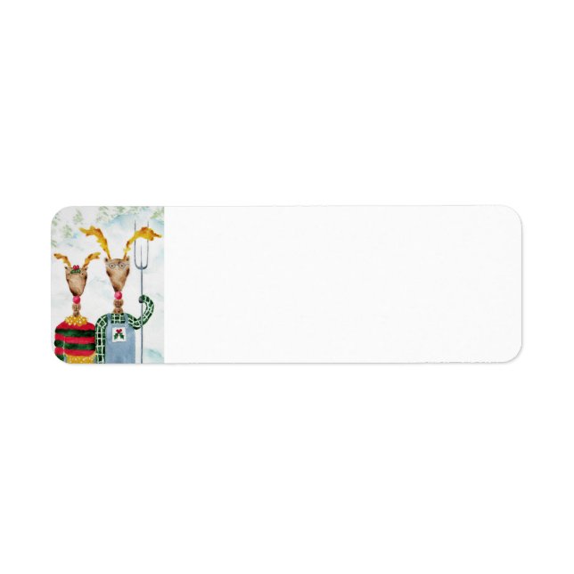 Reindeer Return Address Label (Front)