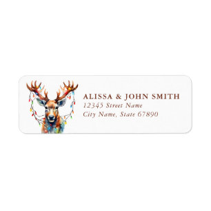 Reindeer Return Address Labels