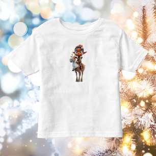 Reindeer Rider Christmas Elf Toddler's Tee