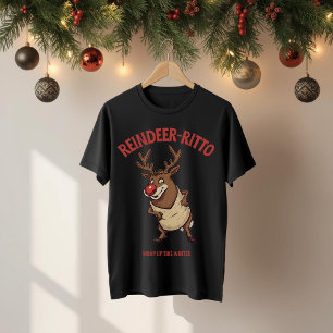 Reindeer-rito – Funny Christmas Burrito Pun  Tri-Blend Shirt