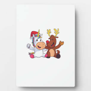 Reindeer Rudolph Christmas Ren Red Nosed Unicorn G Plaque