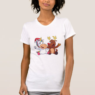 Reindeer Rudolph Christmas Ren Red Nosed Unicorn G T-Shirt