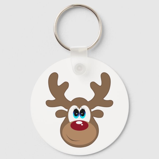 Reindeer Rudolph Keychain (Front)