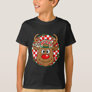 Reindeer Rudolph Merry Christmas Xmas Holiday Boys T-Shirt