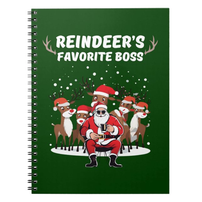 Reindeer’s Favourite Boss Notebook (Front)