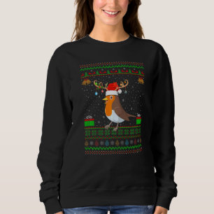Reindeer Santa Hat Matching Ugly American Robin Ch Sweatshirt
