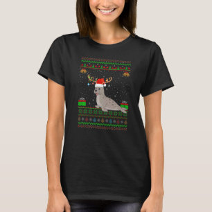 Reindeer Santa Hat Matching Ugly Sea Lion Christma T-Shirt