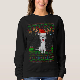 Reindeer Santa Hat Matching Ugly Siberian Husky Ch Sweatshirt