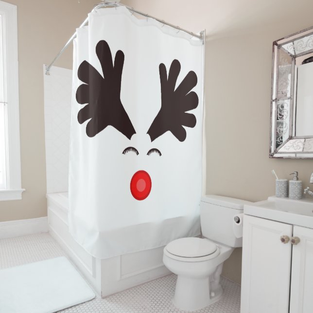 Reindeer Shower Curtain (In Situ)