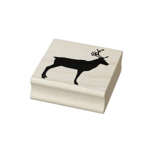 reindeer silhouette art stamp