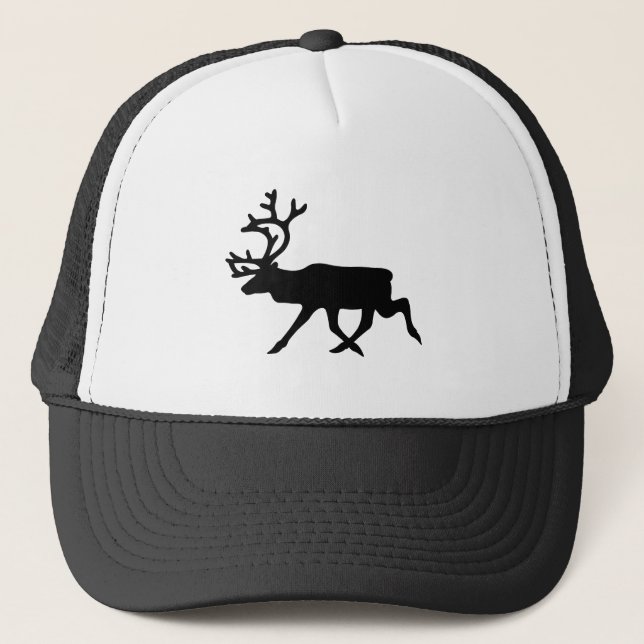 Reindeer Silhouette Trucker Hat (Front)