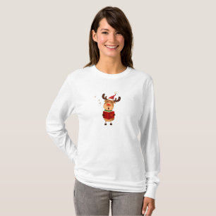 Reindeer singing Christmas carols T-Shirt