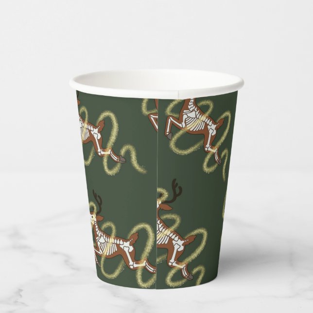 Reindeer Skeleton Paper Cups (Right)