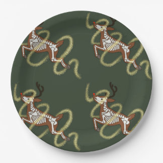 Reindeer Skeleton Paper Plate