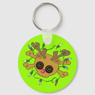 Reindeer Skull Key Ring